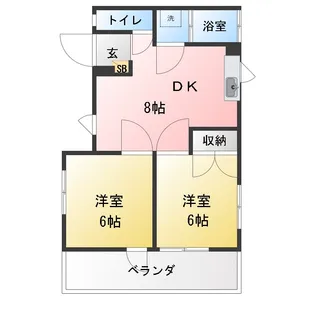 オリンピアコーポ【1階】の間取り
