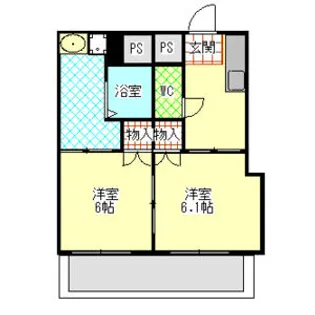 第二コーポ染【3階】の間取り