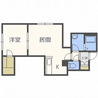 スノーチャイルド平岸【1階】の間取り