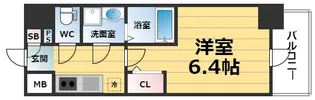 エスリード南森町ラグシス【7階】の間取り