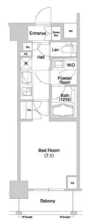 グラマシー横濱関内【8階】の間取り