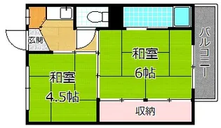 ビレッジハウス星ヶ丘【3階】の間取り