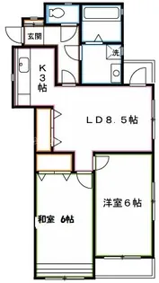 シャトーベリョーザ【4階】の間取り