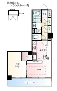 ライブタワー武蔵浦和【15階】の間取り