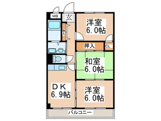 エスペラ-ル【1階】の間取り