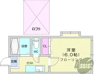 ホワイトキャッスル八乙女1【2階】の間取り