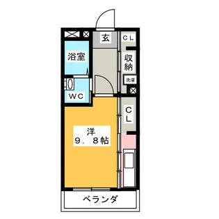 レフィナード【1階】の間取り