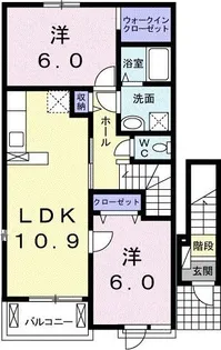 ビッグ・ルーフA棟【2階】の間取り