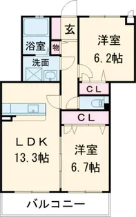 ソレーユ【2階】の間取り