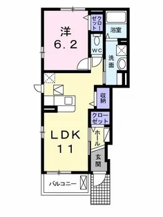 トゥールビヨン【1階】の間取り