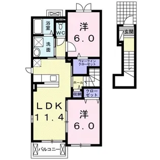 サンリット石部II【2階】の間取り