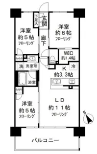 ブリリアシティ石神井公園アトラス7号棟【2階】の間取り