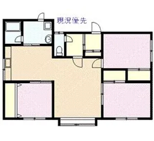 岸上マンション【1階】の間取り