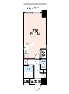 ラ・フォーレ東天満【5階】の間取り