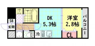 SERENiTE本町reflet【9階】の間取り