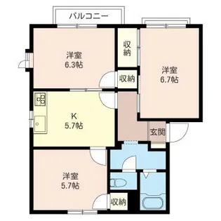 ハイムヒロ【1階】の間取り