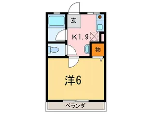 ハイツ岩城【1階】の間取り