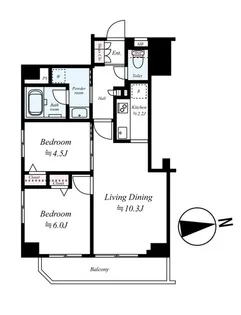 日神デュオステージ東向島(ニッシンデュオステージヒガシムコウジマ)【5階】の間取り