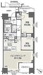ザ・マジェスティコート目黒【13階】の間取り
