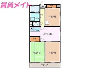 レジデンス優珈里【6階】の間取り