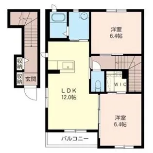 メゾン・ラルジュE【2階】の間取り