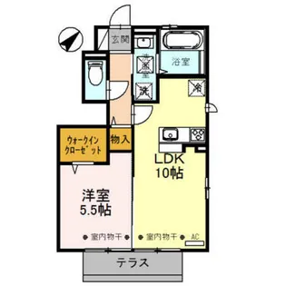 メゾン ル ヴェール【1階】の間取り