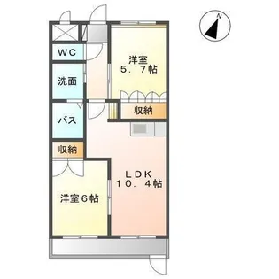 グランディール江無田【1階】の間取り
