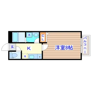 ベルグラン越路【2階】の間取り