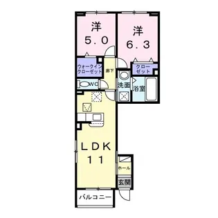 エレガンス メゾン II【1階】の間取り