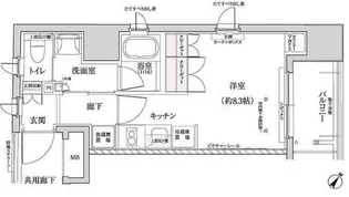 アトラス日本橋鞍掛【12階】の間取り