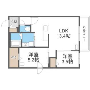 プレシャスハッサムミナミ【4階】の間取り