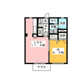 ドルチェ A棟【1階】の間取り