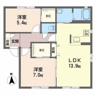 アヴニール山鳥C【1階】の間取り
