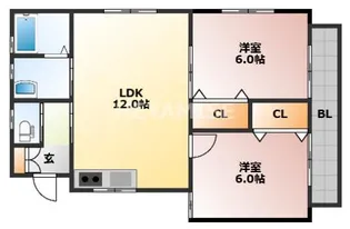 清光マンションIII【2階】の間取り