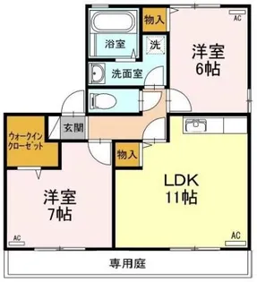 レジデンス矢三 B棟【1階】の間取り