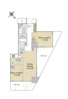 ステーションツインタワーズ糀谷フロント・ウエスト【9階】の間取り