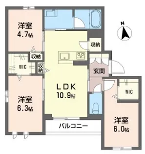 オークステイ清瀬元町ヴィラ【2階】の間取り
