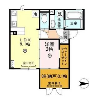グレースフィーノ花月【2階】の間取り