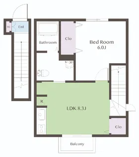 セトルプレイスB【2階】の間取り