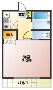 橋爪ハイツ第2【1階】の間取り