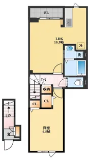 フラワーハイツ壱番館【2階】の間取り