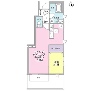 ブルーム桜丘A棟【1階】の間取り