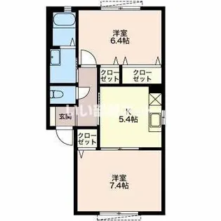 エスプワール【1階】の間取り