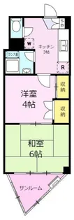 近鉄柏木ハイツ【4階】の間取り