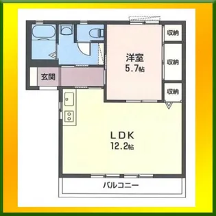 フランドール【2階】の間取り