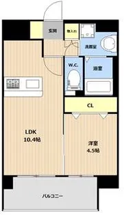 LIBTH旭橋【7階】の間取り