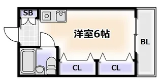 大国町池田マンション【7階】の間取り