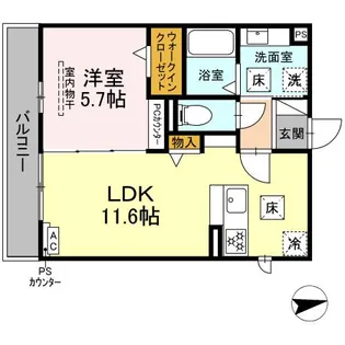 エクレール【1階】の間取り