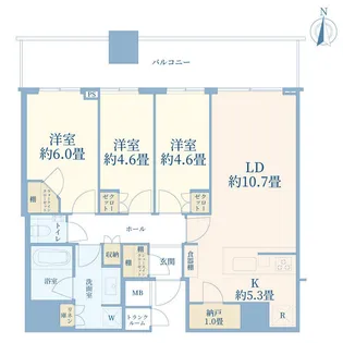 パークタワー晴海【25階】の間取り