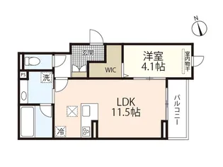 TORISIA庚午中【1階】の間取り